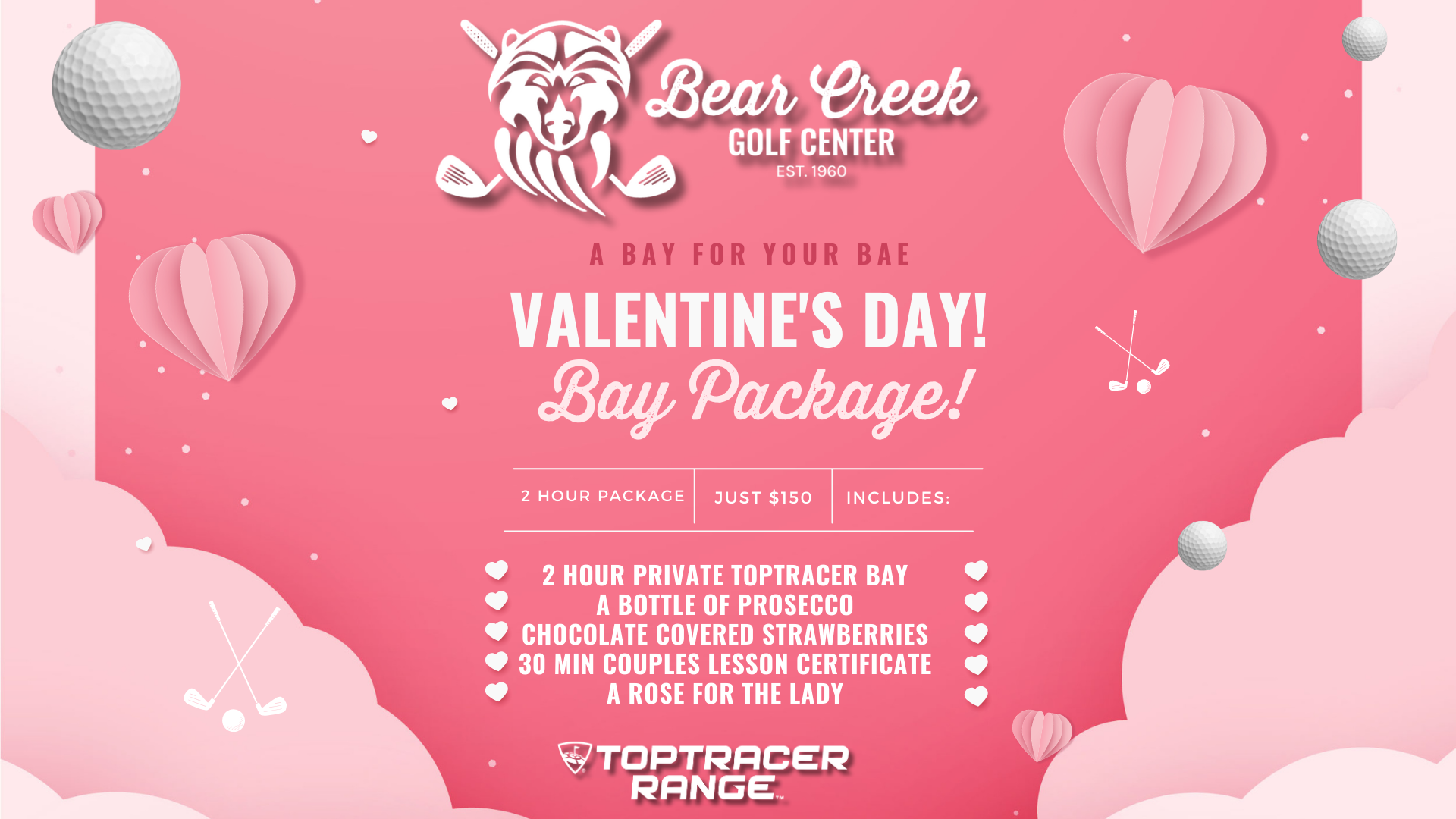 Bear Creek Golf Center | Events Calendar - (February 2024) Bear Creek Golf Center Events Calendar – (February 2024) BCGC (February 2024) Valentine's Day Event (Promo Image)